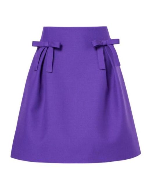 Valentino Purple Bow Skirt