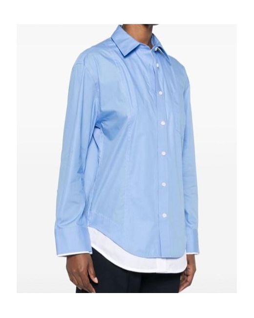 Victoria Beckham Blue Long-Sleeved Shirt