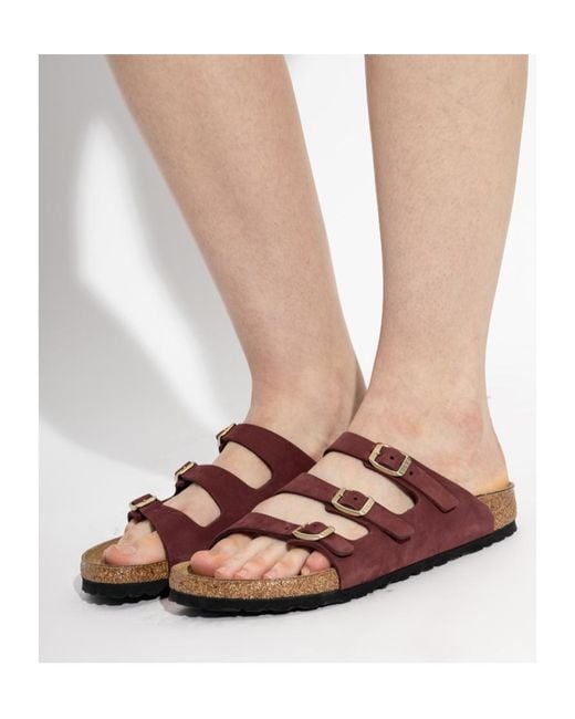 Birkenstock Brown Florida Fresh Triple-Strapped Slides