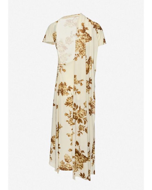 Magda Butrym Metallic Floral Cut-Out Maxi Dress
