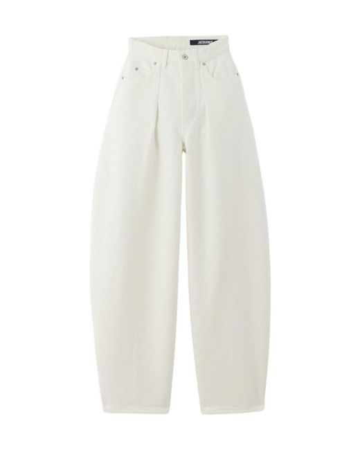 Jacquemus White Casual Pants With Belt Loops