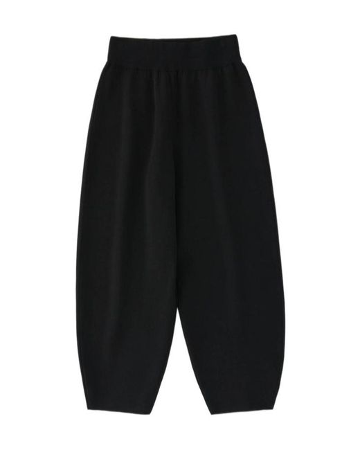 Studio Nicholson Black Elastic Waist Casual Pants