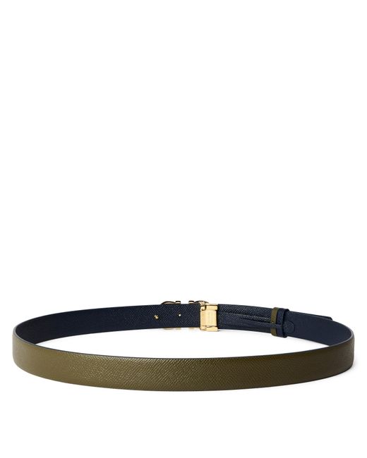 Ferragamo White Solid Color Leather Belt