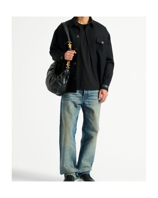 Balmain Black Embroidered Insect T-Shirt for men