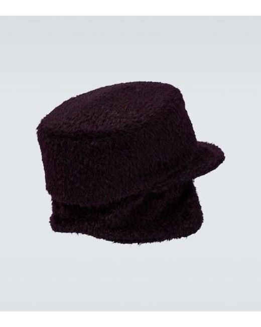 Raf Simons Black Alpaca And Wool Hat for men