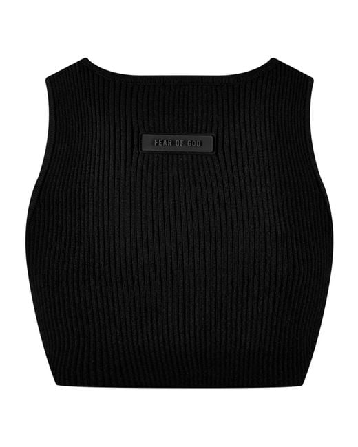 Fear Of God Black Ribbed-Knit Sports Vest