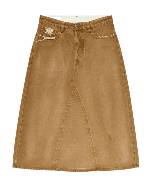 DIESEL Natural De-Pago-Mid Skirt