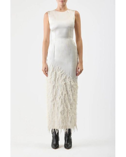 Gabriela Hearst White Maslow Organza Midi Dress