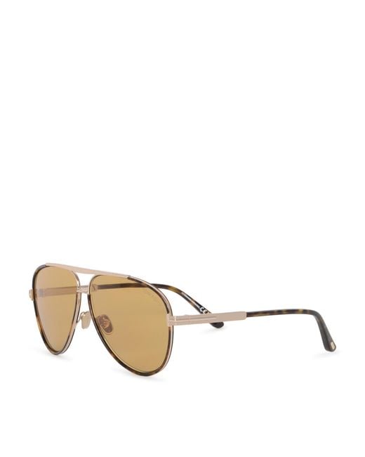 Tom Ford Metallic Rupert 02 Pilot-Frame Sunglasses for men