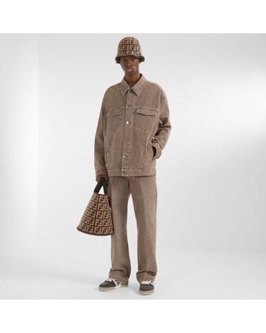 Fendi Brown Ff Cashmere Bag for men