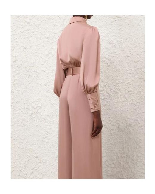Zimmermann Pink Wrap-Design Blouse