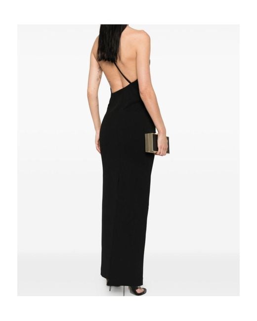 Solace London Black London Alexandra One-Shoulder Dress