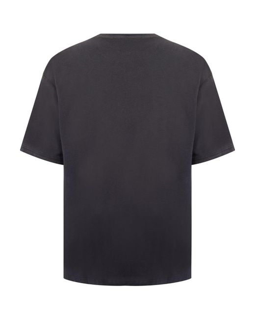 Acne Black Logo Short-Sleeved T-Shirt for men