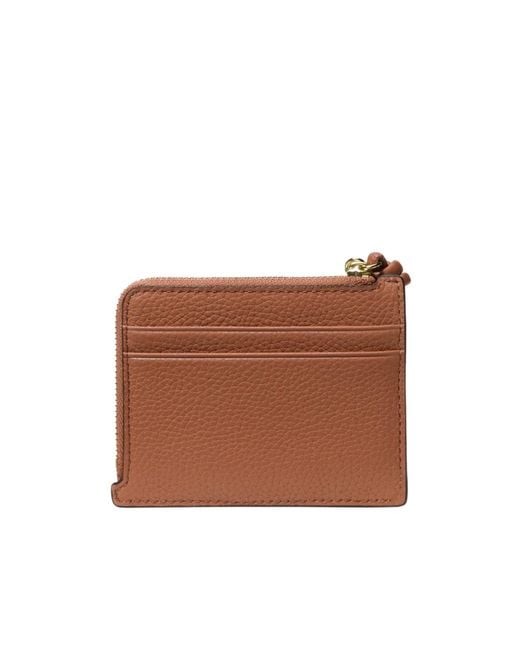 MICHAEL Michael Kors Brown Grainedleather Card Holder