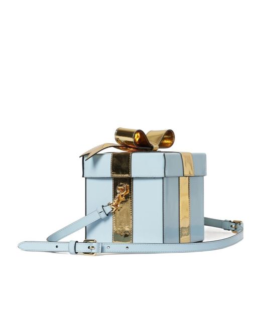 Moschino Blue Gift Box Shoulder Bag