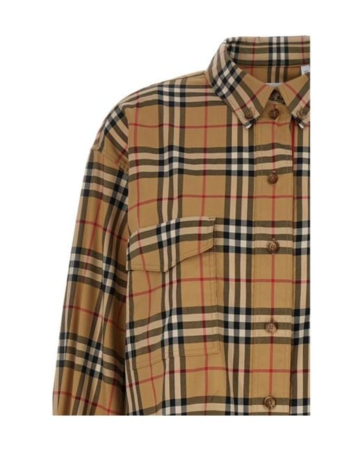 Burberry Natural Checked Buttoned Shirt