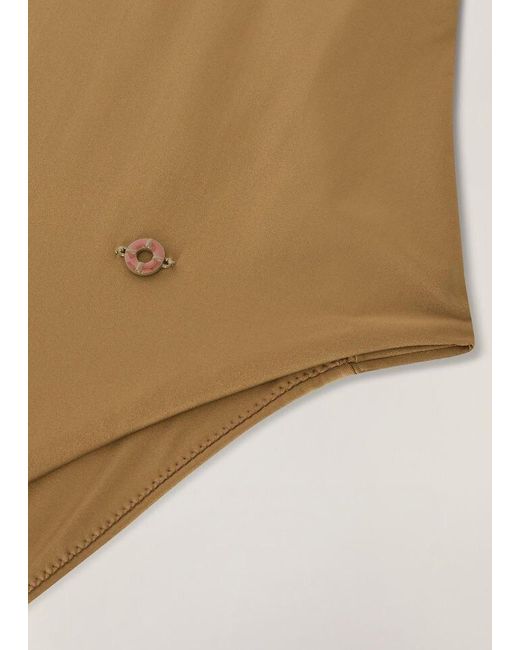 Loro Piana Natural Knot And Bow One-Piece Swimsuit