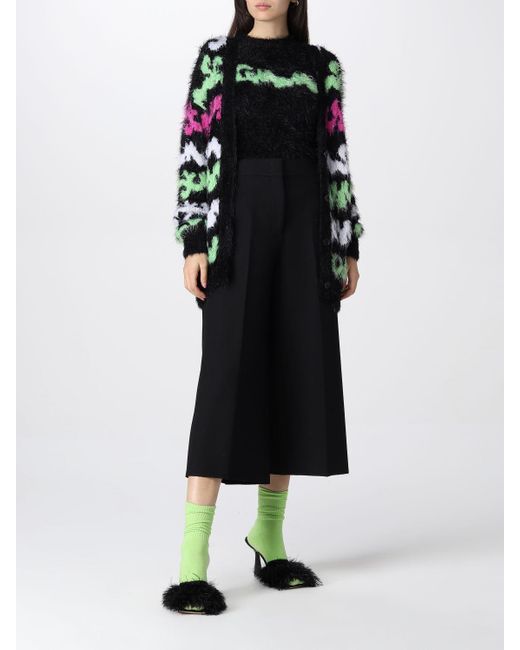 MSGM White All-Over Logo Cardigan