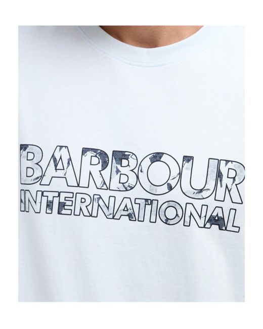 Barbour Blue Printed T-Shirt for men