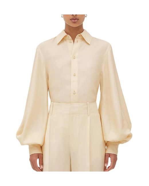 Bottega Veneta Natural Puff Sleeved Shirt