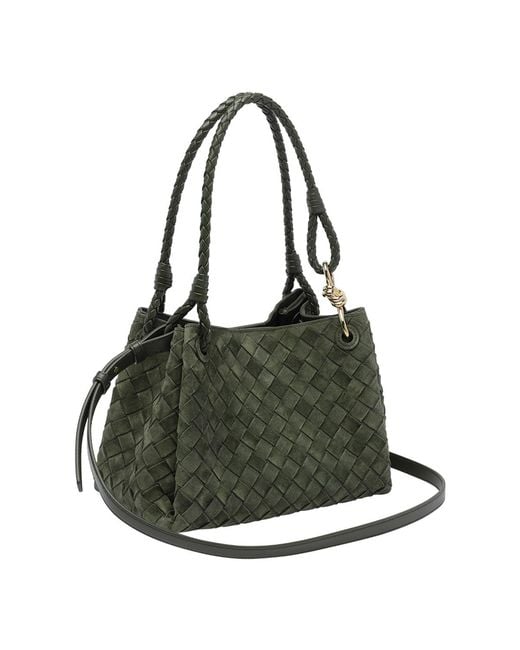 Bottega Veneta Green Woven Shoulder Bag