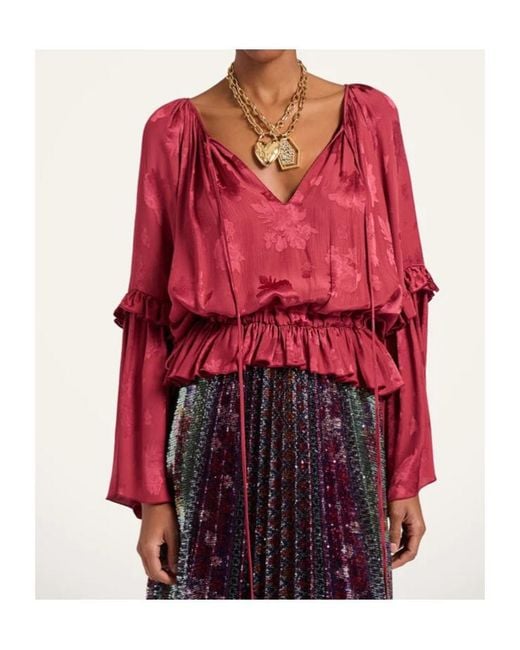 LaDoubleJ Red Boho Blouse