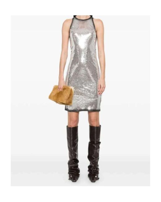 The Attico Gray Sleeveless Dress