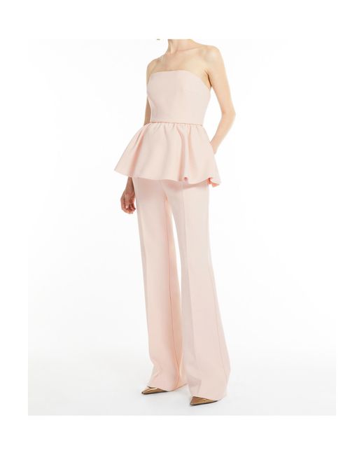 Max Mara Pink Flared Sable Trousers