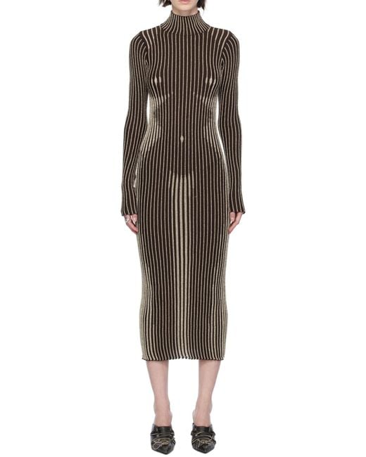 Jean Paul Gaultier Multicolor The Body Morphing Knitted Dress