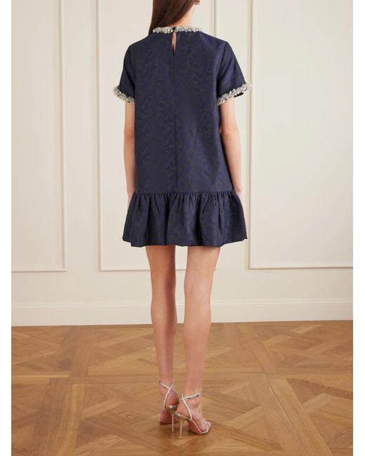 Jonathan Simkhai Blue Alison Jacquard Mini Dress