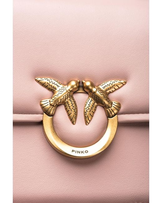 Pinko Pink Love Birds Foldover-Top Shoulder Bag