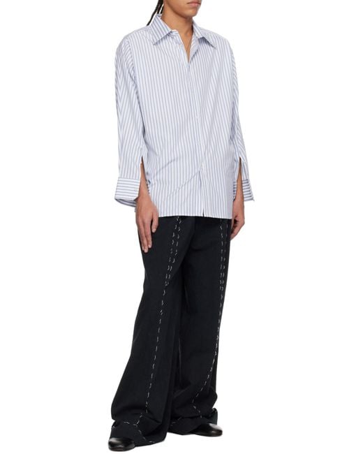 Maison Margiela Blue Stripe Shirt for men