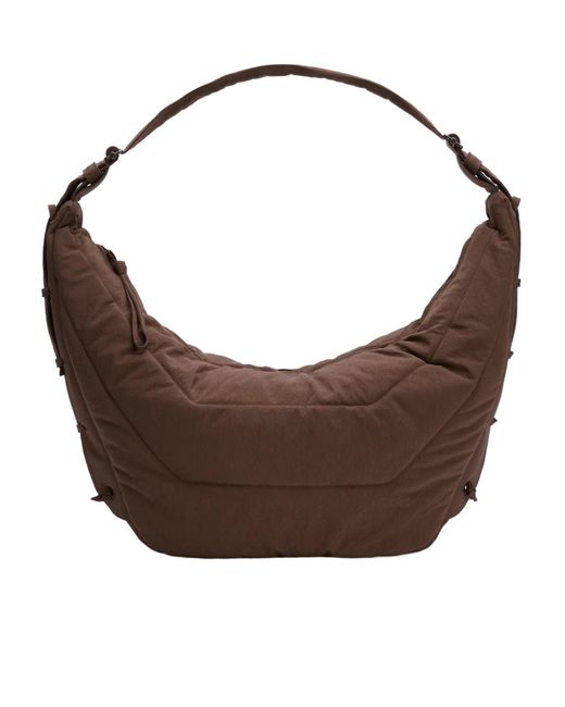 Lemaire Brown Soft Game Shoulder Bag for men