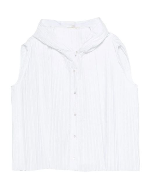 Barena White Hooded Shirt
