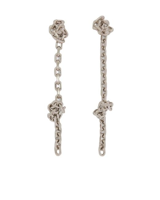 Jil Sander White Pendant Earrings