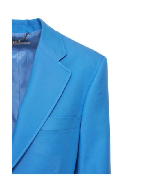 Stella McCartney Blue Large Silhouette Suit Coat