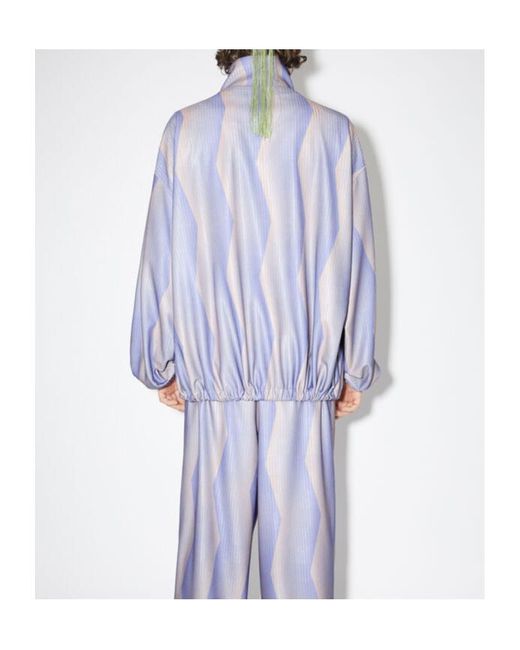 Acne Purple Abstract-Print Track Jacket for men