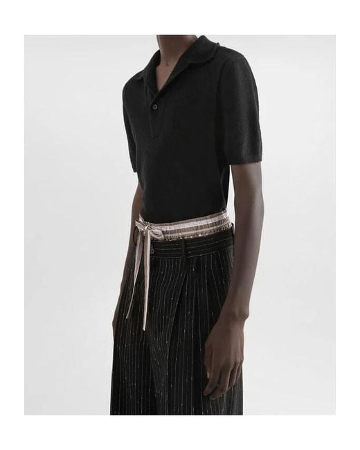 Dolce & Gabbana Black Logo Detailed Polo Shirt for men