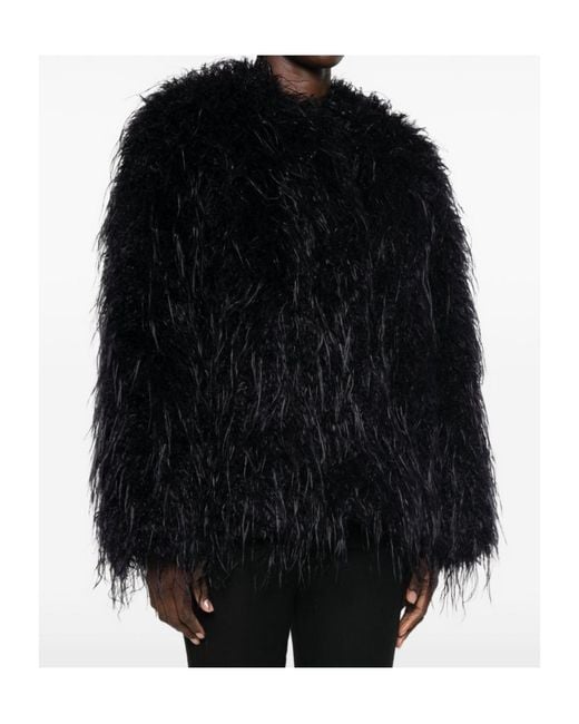 Forte_forte Black Feather-Embellished Jacket