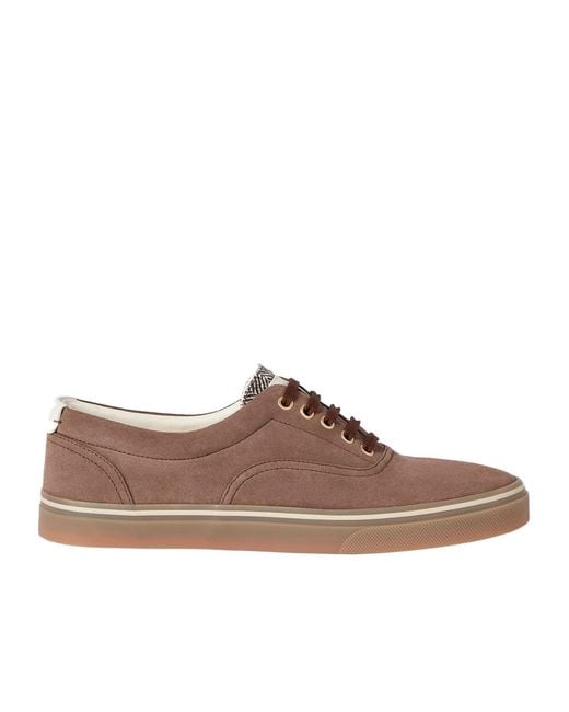 Brunello Cucinelli Brown Suede Sneakers for men