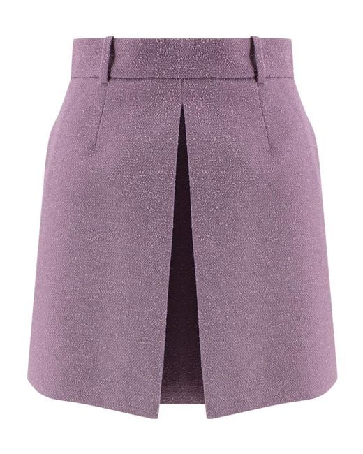 Dior Purple Belt Loop Skirt