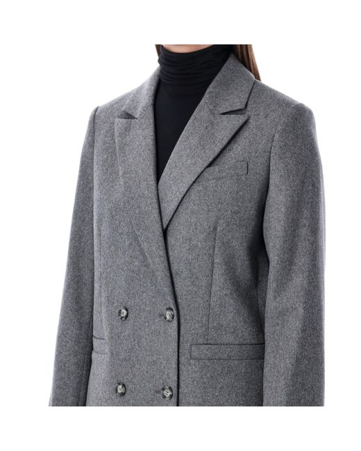 A.P.C. Gray Double-Breasted Blazer