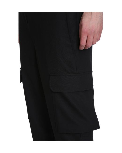 Neil Barrett Black Cropped Track Pants for men