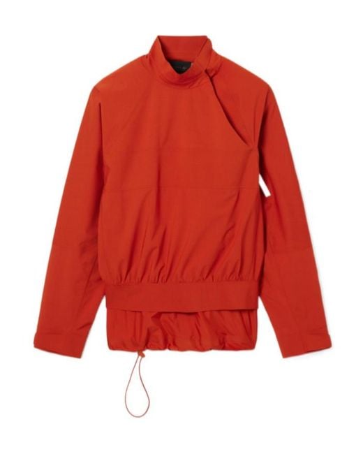 Lacoste Red Half-Zip Stand-Collar Jacket for men