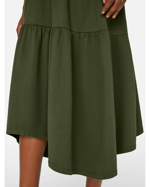 FRAME Green Round Neck Sleeveless Dress