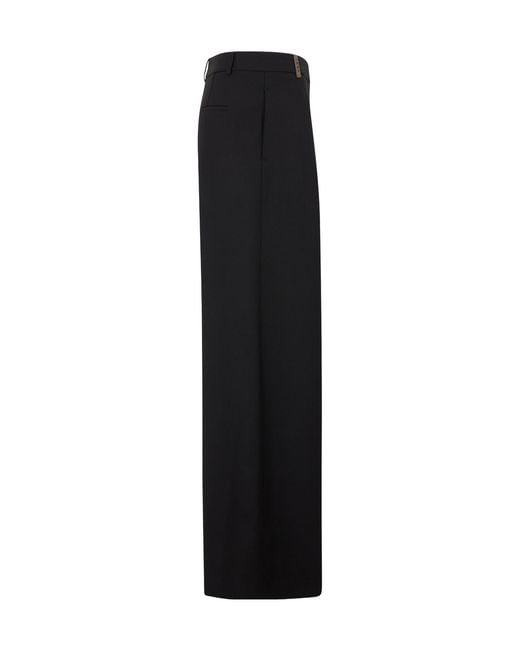 Peserico Black Pleated Pants