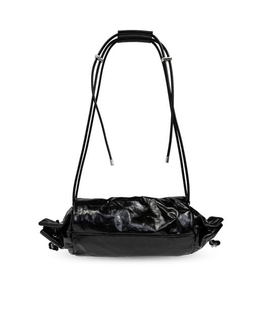 DIESEL Black Scrunch-D Shoulder Bag