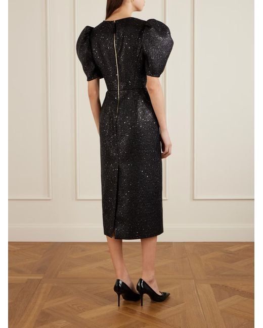 Carolina Herrera Black Sequined Dress
