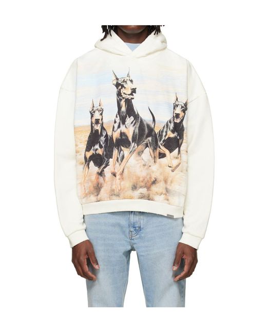 Represent White Long-Sleeved Hoodie for men