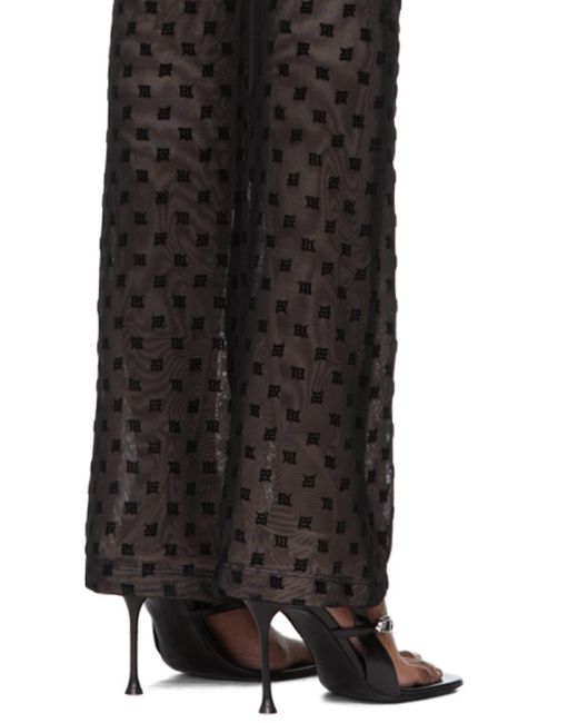 M I S B H V Gray Sheer Long Leg Trousers
